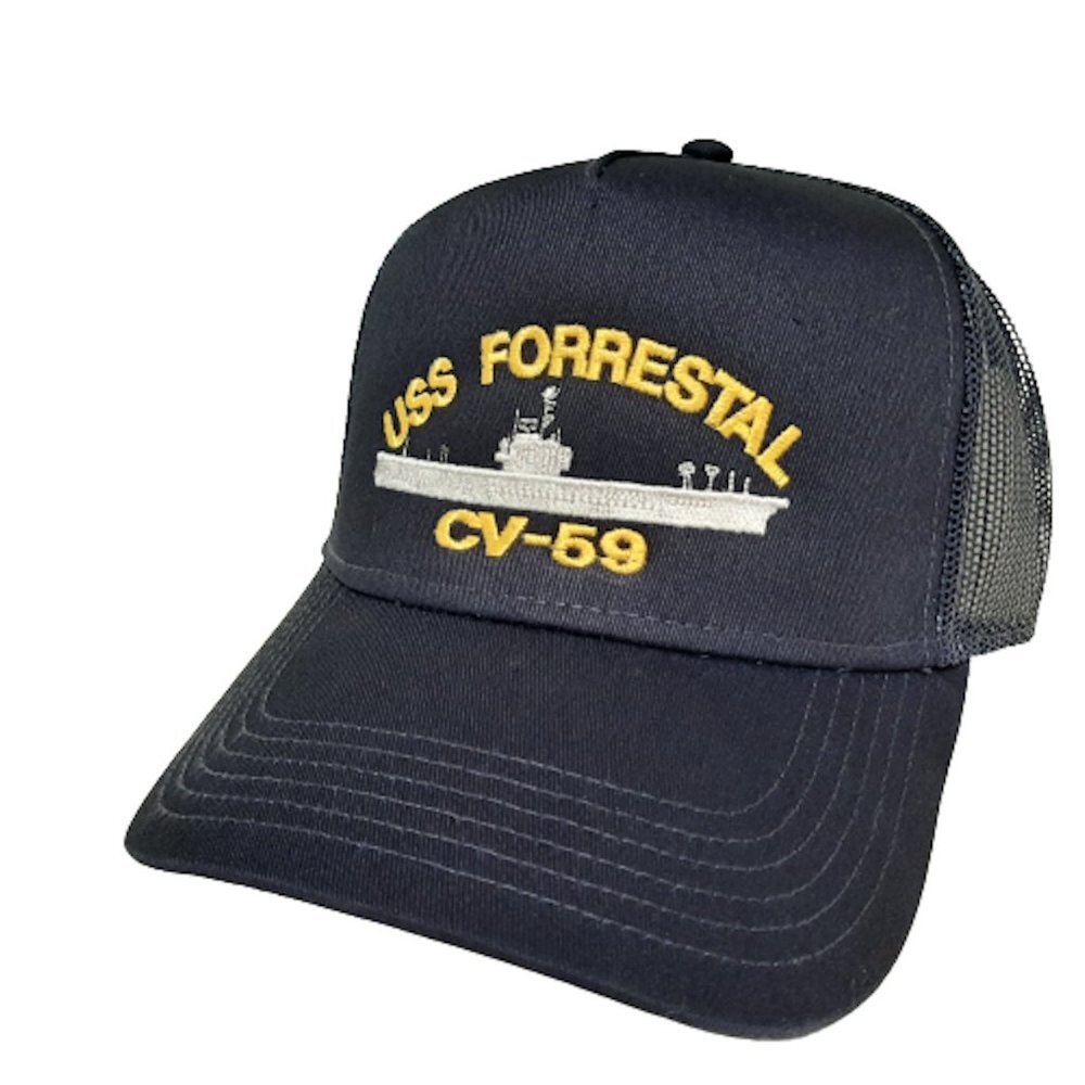 US Navy USS Forrestal CV-59 Hat Embroidered Baseba